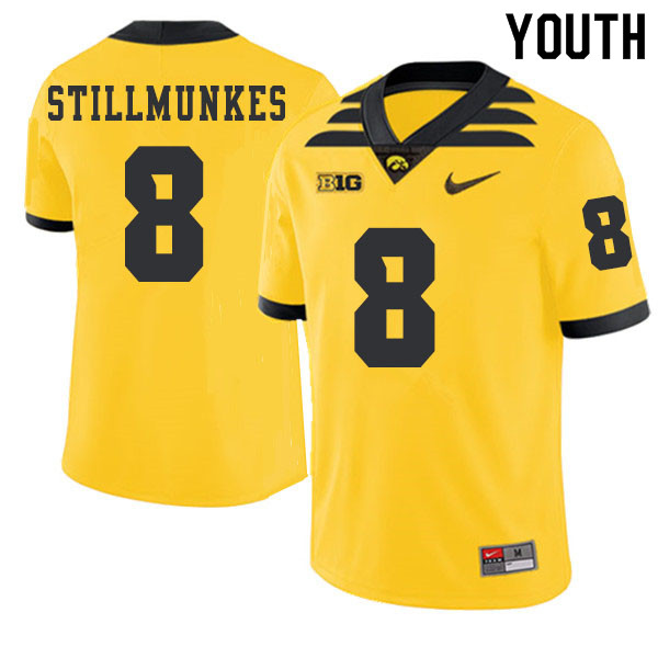 2019 Youth #8 Kordell Stillmunkes Iowa Hawkeyes College Football Alternate Jerseys Sale-Gold